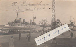 Le Croiseur De 1ère Classe " D'Entrecasteaux " à Son Arrivée à Port-Saïd En 1914/15?  ( Carte Photo ) - Guerre