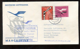 Bundesrepublik Deutschland / 1956 / Erstflugbrief "Frankfurt-Manchester" (2951) - Covers