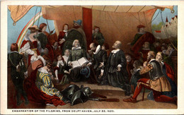 HISTOIRE - Embarkation Of The Pilgrims, From Delft Haven, July 22, 1620 - History