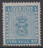 1855. SVERIGE. Skilling Banco. FYRA (= 4) SKILL. Bco. Blue. Official Reprint From 186... (Michel 2 ND) - JF423992 - Neufs