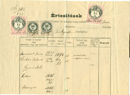 Hungary 1890 Official Document  Doctor Imre Navratil Doctor Ear-nose Throat - Postmark Collection