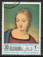 Ras Al-Khaimah 1968 - Madonna With The Goldfinch; By Raffaello (1483-1520) - Muttertag