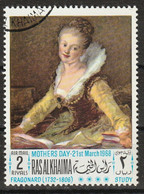 Ras Al-Khaimah 1968 - Reading Young Woman; By Jean Honoré Fragonard (1732-1806) - Día De La Madre