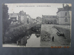 CPA 44 Loire Atlantique PONTCHATEAU  - Canal Le Brivet Prés De La Mairie  - 1921 - Pontchâteau