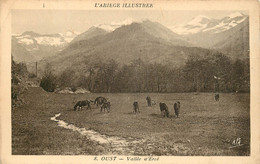 OUST VALLE D'ERCE TROUPEAU DE CHEVAUX  CARTE SEPIA - Oust