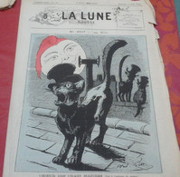 Journal Satirique La Lune Rousse N°141 Août 1879 Mi Août Chœur Des Chats Maigres Nemesis Du Peuple - 1850 - 1899