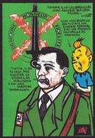 CPM Hergé Tintin Léon Degrelle Satirique Tirage Signé 30 Exemplaires Numérotés Signés Par JIHEL - Comicfiguren