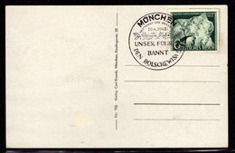 DR Grußkarte MÜNCHEN - 20.4.43 - Mi.843 - Unser Führer Bannt Den Bolschewismus - Lettres & Documents