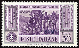 ITALIA ISOLE DELL'EGEO SIMI 1932 GARIBALDI 50 CENT. (Sass. 21) NUOVO MNH ** OFFERTA - Ägäis (Simi)