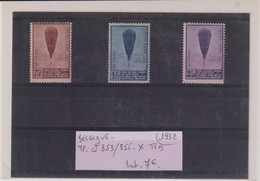 BELGIQUE-TP N° 353/355  X  TTB  1932-FONDS NATIONAL RECHERCE SCIENTIFIQUE - Unused Stamps