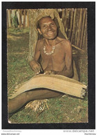 Papua New Guinea NUDE NAKED WOMAN WABAG WOMAN MAKING BILUM GRANDMA KNITTING + 1976 LOCAL STAMP USED - Papouasie-Nouvelle-Guinée