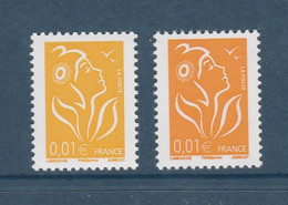 Lamouche 0.01 € Philaposte YT 3731A : Type I + Type I Variété Orange Foncé De 2008 . Superbes , Voir Les Scans . - Varieties: 2000-09 Mint/hinged
