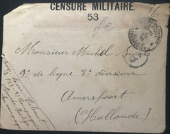 Belgique 1918 Lettre Du Front Militaire Vers Amersfoort (Hollande) Contrôlée Par La Censure (1002) - Armée Belge