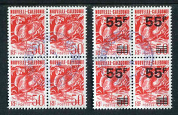 TIMBRES De 1990&1993 Oblitérés De NLLE CALEDONIE "Le CAGOU -1990 - 4 X 50 F & 1993 - 4 X 55f. Sur 50 F." - Used Stamps