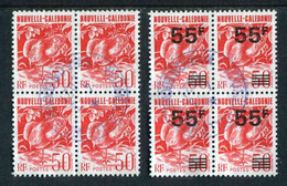 TIMBRES De 1990&1993 Oblitérés De NLLE CALEDONIE "Le CAGOU -1990 - 4 X 50 F & 1993 - 4 X 55f. Sur 50 F." - Oblitérés