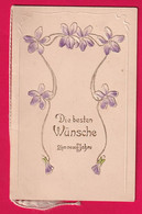 Prägekarte Aufklappbare Um Ca 1910, Die Besten Wünsche Zum Neuen Jahr - Año Nuevo