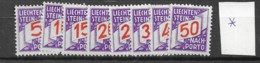 1928 MH Liechtenstein Mi 13-20 - Taxe