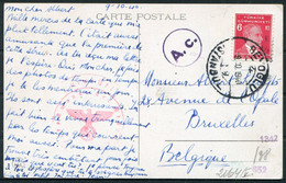 1940 (9th Oct) Turkey Istanbul Citernes Byzantines Postcard - Bruxelles Belgium Censor - Covers & Documents