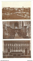 THREE POSTCARDS OF LUDLOW & CHURCH INTERIOR Nr SHREWSBURY SHROPSHIRE - Shropshire