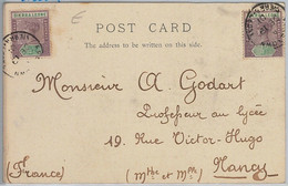 39932 - SIERRA LEONE -  POSTAL HISTORY  - POSTCARD To FRANCE -   FREETOWN Conakry 1901 - Sierra Leona (...-1960)