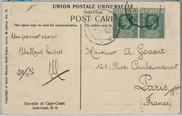 39930  - SIERRA LEONE -  POSTAL HISTORY  - POSTCARD To FRANCE -   Cape Coast - Gold Coast 1920 - Sierra Leona (...-1960)