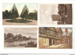 FOUR CHESTER CHESHIRE INCLUDING SYMETRICAL TOPIARY POSTCARDS - Chester