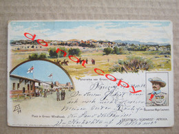 German Southwest Africa / Governeur Major Leutwein, Platz In Gross-Windhoek, Panorama - Litho ... ( 1898 ) - Namibië