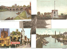 FIVE HEREFORD HEREFORDSHIRE POSTCARDS - Herefordshire