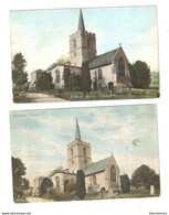 TWO OLD POSTCARDS OF ST. MARY'S CHURCH CHESHAM Nr AYLESBURY BUCKINGHAMSHIRE - Buckinghamshire
