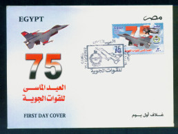 EGYPT / 2007 / AIRPLANE / 75th Anniversary Of Air Forces / FDC - Brieven En Documenten