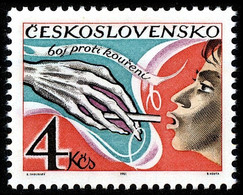 Czechoslovakia 1981 MNH, Anti Smoking, Tobacco Smoking, Health, Habits - Drugs