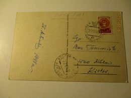 USSR RUSSIA ESTONIA 1948  VÄIKE MAARJA KILTSI POSTAGE DUE HANDWRITTEN ,WEIMAR WITTUMS PALACE  THEATRE , OLD POSTCARD , 0 - Cartas & Documentos