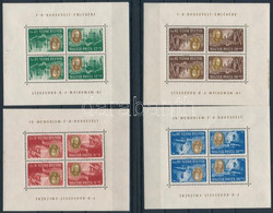 ** 1947 Roosevelt Kisívsor Fordított Képállással (150.000) (4 Kisív Szélén Kisebb-nagyobb Celluxfoltok / Spots On Margin - Otros & Sin Clasificación