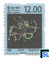 Sri Lanka Stamps 2007, Zodiac Signs, Astrology, Sagittarius, Low Definitive, Space, MNH - Sri Lanka (Ceylon) (1948-...)