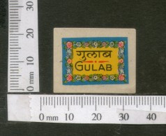 India Vintage Trade Label Gulab Rose Essential Oil Label Flower # 3699 - Etiquettes