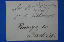 #2  ESPAGNE BELLE LETTRE 1915 MALAGA  POUR MADRID + + AFFRANCH. INTERESSANT - Lettres & Documents