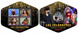 CENTRAL AFRICA 2021 - COVID-19 Celebrities, M/S + S/S Official Issue [CA210340] - Enfermedades