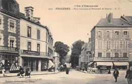 35-FOUGERES- PLACE GAMBETTA ET BLD DE RENNES - Fougeres