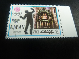 Ajman - Munich - Shot Putt - 30 Dirhams - Postage - Multicolore - Oblitéré - Année 1972 - - Balonmano