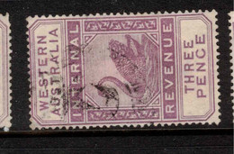 WESTERN AUSTRALIA 1893 3d Postal Fiscal SG F13 U #APP10 - Used Stamps