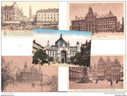 BELGIQUE 5 FIVE OLD ANVERS ANTWERP BELGIUM POSTCARDS  MORE CHEAP BELGIUM LISTED FOR SALE @ 1 EURO - 5 - 99 Cartoline