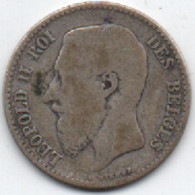 Léopold II  1 Fr  1866 Argent - 1 Franc