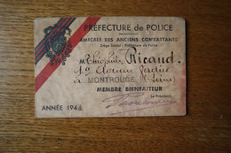 Lot De Papiers Dont Livret D'ouvrier , Contrats, Caret D'ancien Comptant Et Milice Patriotique Française FFI 1944 - Unclassified