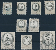 1864 9 Klf Címlet Szürkés Papíron (B) (30.000++) / 9 Different Stamps On Greyish Paper - Sin Clasificación