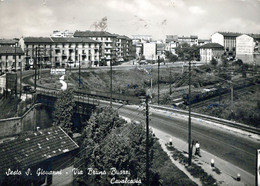 SESTO S.GIOVANNI-VIA BRUNO BUOZZI-CAVALCAVIA-VG1957 X SANREMO-IM-NESSUN DIFETTO-2 SCANN. - Sesto San Giovanni