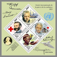 NIGER 2021 MNH Henry Dunant Red Cross Peace And Trust M/S - IMPERFORATED - DHQ2134 - Henry Dunant