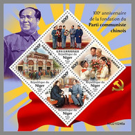 NIGER 2021 MNH Mao Tse-Tung 100 Years Communist Party Of China M/S - IMPERFORATED - DHQ2134 - Mao Tse-Tung