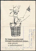 Cca 1976 Zsebtolvajok Ellen Szóló Mini Plakát Humoros Kiegészítésekkel 15x22 Cm - Otros & Sin Clasificación