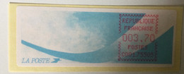 ATM LISA 3,7f Lettre Encre Rouge C0001 75505 - 1988 Type « Comète »