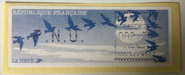 ATM LISA 2,2f Bleu Foncé P.N.U Encre Noir C0001 77 468 - 1990 « Oiseaux De Jubert »